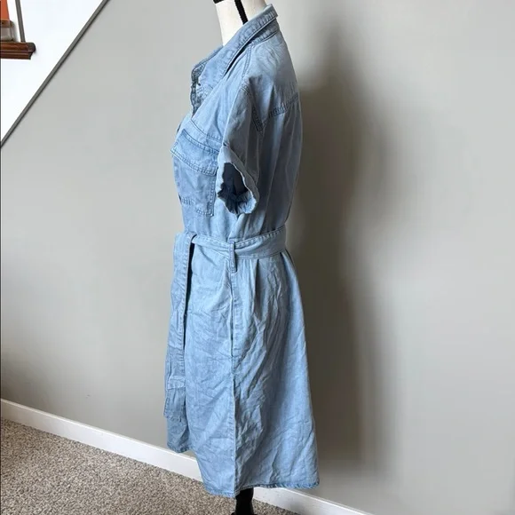 NWT Maurice’s Light Blue Denim Shirt Dress - Picture 4 of 12